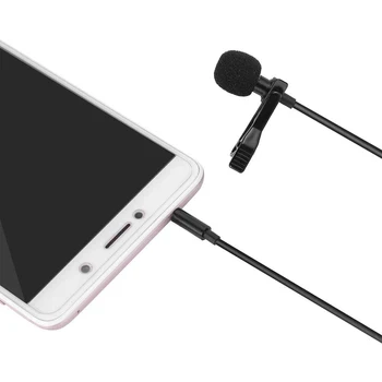 

Lapel microphone with clip for phone mobile notebook computer jack 3.5mm 1.5M Tiktok youtube video recording