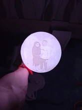 Night-Light Moon-Lamp Gift Photo-Customized 3d-Printing Rechargeable Personality 