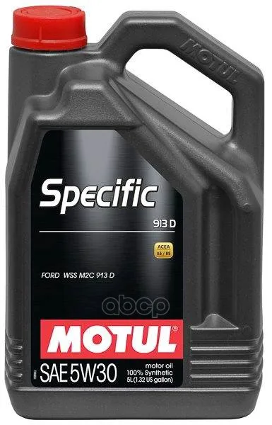 MOTUL Масло Моторное 5w30 Motul 5л Синтетика Specific 913d Ford A5/B5 Motul 104560