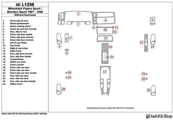 

Interior lining for Mitsubishi Montero Sport 1997-1998. Set L1238.