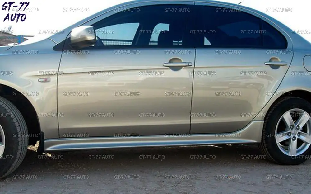 Декоративные накладки на пороги для Mitsubishi Lancer X 2008- внешний обвес 1 комплект / 2 шт спорт юбки материал ABS пластик Стайлинг тюнинг Накладка на порог