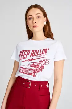 

Trendyol Printed Basic Knitted T-Shirt TWOSS20TS0847