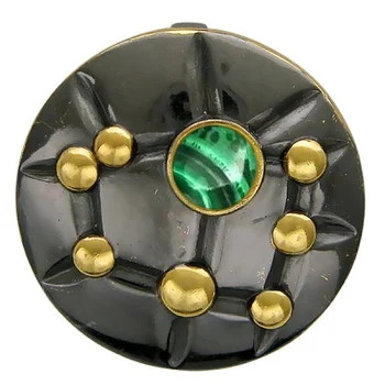 

Esthete pendant with black silver Malachite with gilding