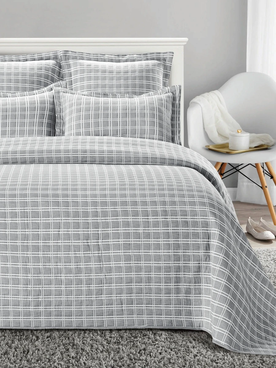 light grey Покрывало на кровать "Винди" 260х240 см - Цвет: light grey