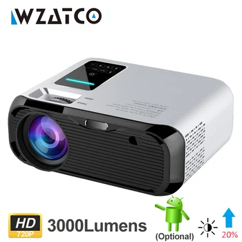 

WZATCO E500 3500lumens Wifi Android 10 Smart Mini Portable LED Projector Multimedia Home Beamer Support Full HD 1080P Proyector