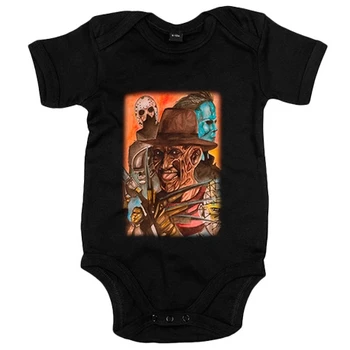 

Baby bodysuit movie Monsters retro 80's and 90's illustrated by Henry Simon