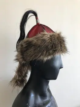 

Medieval Leather Mongolian hat Wam hat Winter hat