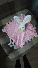 Toalla de apaciguamiento para bebé, Adorable manta de seguridad cuadrada suave, toallas de peluche de felpa, edredón, cojín para dormir, juguete para regalo