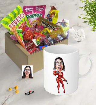 

Personalized Women 'S Silahşör Caricature Of Nostalgic Lezzetler Mug Seti-2
