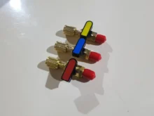 Válvulas de bola recta refrigerante R22 R410A, carga CA, 1/4 , 1/4 macho a/5/16 , válvula SAE hembra, 1 ud.