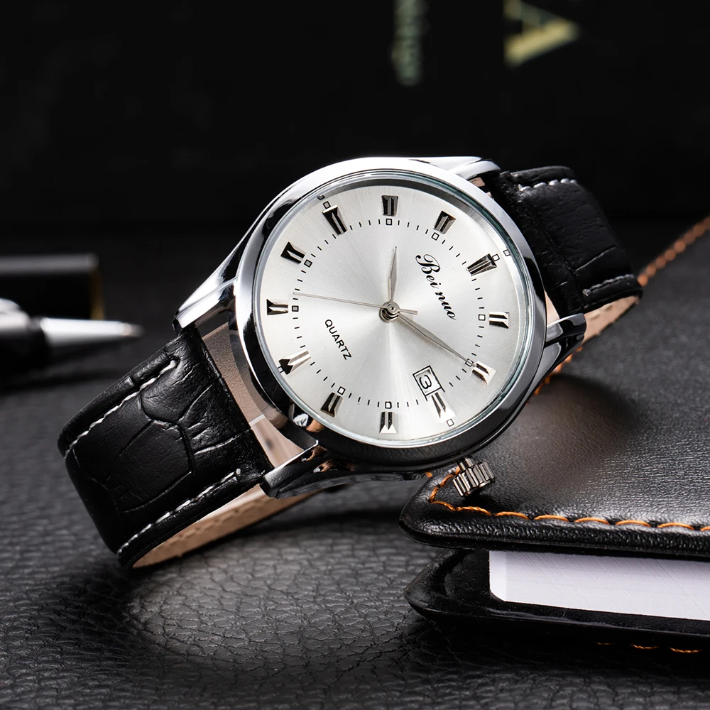 Quartz Leather Sport Luxury Men's Wristwatch