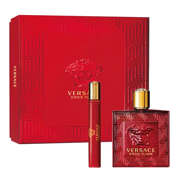 Мужской парфюмерный набор Eros Flame Versace EDP(3 шт
