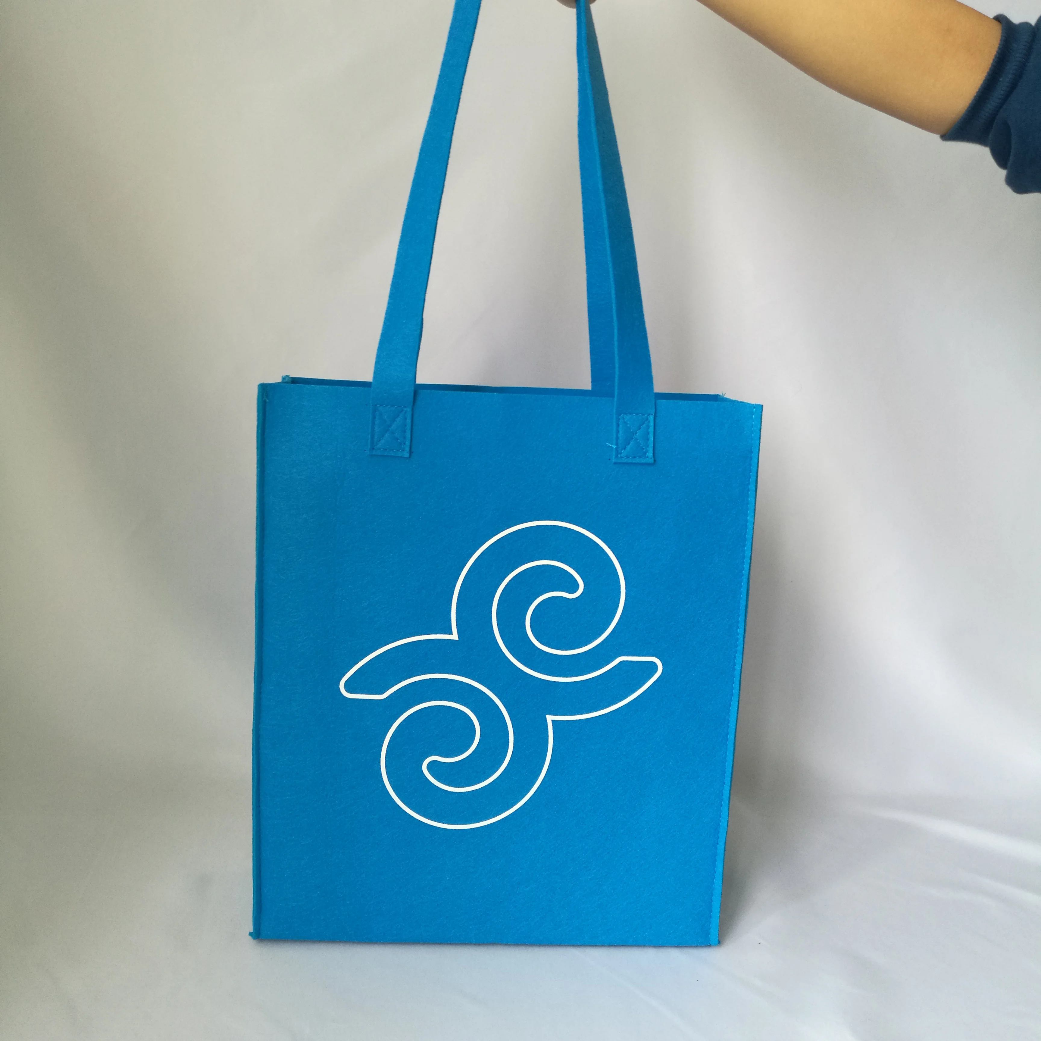 300 шт./лот унисекс Для мужчин Для женщин синий войлок модная, сумка, шоппинга большой Ёмкость многоразовое хранилище Организатор сумка