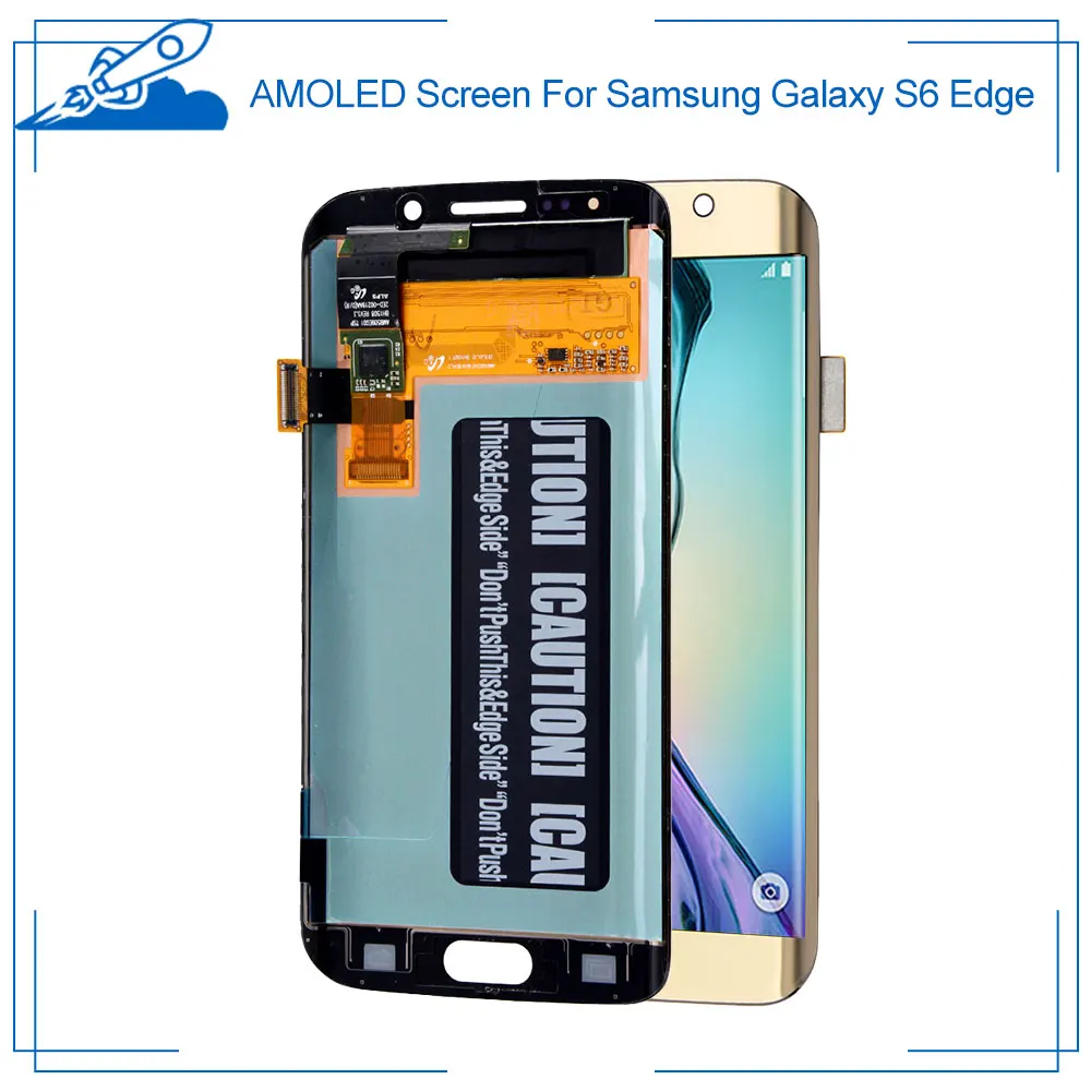 

Ori For Samsung Galaxy S6 Edge G925F G925A/T/I G925A Super AMOLED Display Touch Screen Digitizer Assembly Replacement Parts