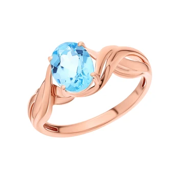 

Gold ring with Topaz sunlight sample 585