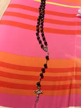 2020 nueva moda hecho a mano cuenta redonda de cristal Rosario Católico calidad de Cruz collar de perlas Cruz colgantes religiosos collar