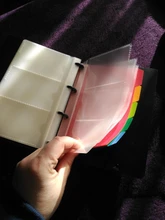 Organizador de tarjetas de negocios para hombre y mujer, carpeta de crédito, manga de almacenamiento de archivos, soportes de Tarjeta De Nombre, 5 pestañas de índice