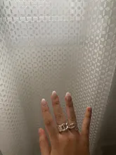 Foxanry-anillos de fiesta de Plata de Ley 925, cadena Simple hueca, Cruz, geométrica, diseño creativo hecho a mano, regalos de joyería para novia