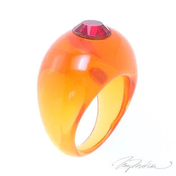 

Ring Methacrylate METAOVALS Orange Collection CROWN