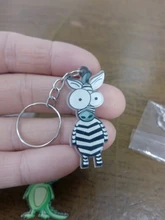 Zebra Keychain Porte Clef Acrylic Gift Animal Cute Kids Men Woman Cartoon