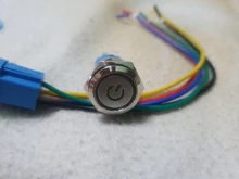 Switch Ring-Lamp-Power Symbol-Button Led-Light Metal 16mm Waterproof Self-Lock NO 1NO1NC