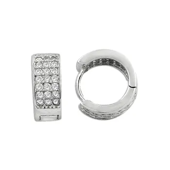

Angemiel 925 Silver Zircon Cubic Zirconia Hoop Earrings