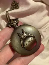 Reloj De bolsillo De Totoro animado para niños, cadena De reloj De bolsillo Retro De cuarzo, colgante, regalo