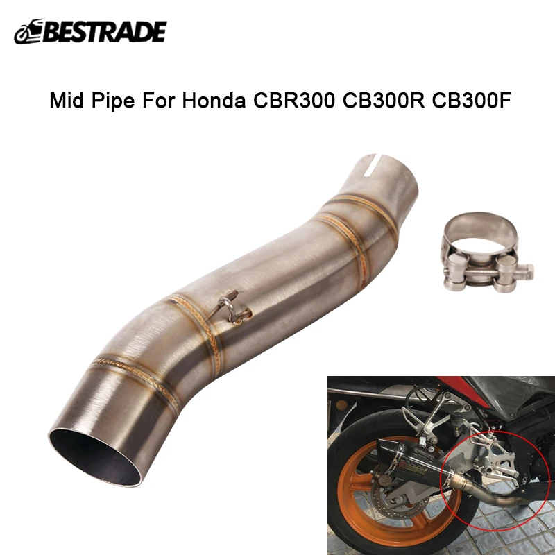 Stainless Steel Mid Pipe for Honda CBR300 CB300R