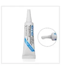 Pegamento profesional para pestañas, herramientas cosméticas para pestañas postizas impermeables adhesivo de maquillaje, Blanco claro/negro