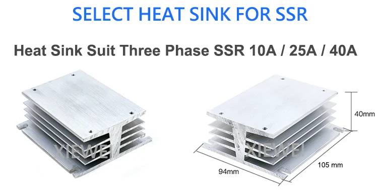 AOYI 3 Phase 10A 25A 40A DA  Three Phase SSR 4-32V DC Control 24-380V AC Solid State Relay SSR Three DC to AC (3)