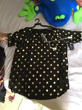 Blusa holgada con dibujo de lunares para verano, camisa de manga larga con cuello de pico para mujer, talla grande 5xl, # S