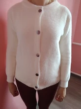 Suéter de piel de visón para mujer, cárdigan de manga larga holgado de terciopelo para otoño e invierno, novedad de 2020