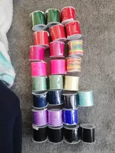 Cordón de nailon de 50 metros y 23 colores, hilo de macramé con nudo chino, pulsera trenzada, borlas, abalorios, hilo de cuerda Shamballa