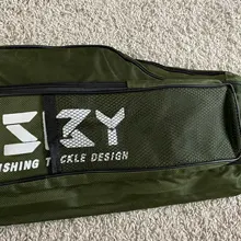 Soporte de caña de pescar plegable portátil, bolsa de almacenamiento de herramientas para caña de pescar