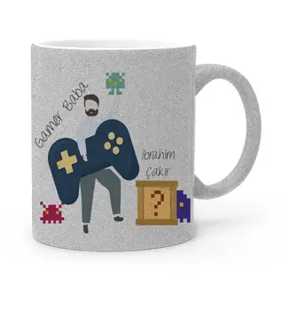 

Personalized Fathers Day Themed Silver Lurex Mug Cup 23-451