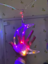 Lights Curtain-String Moon-Lamp Window-Decor Christmas Garland Fairy Icicle-Star LED