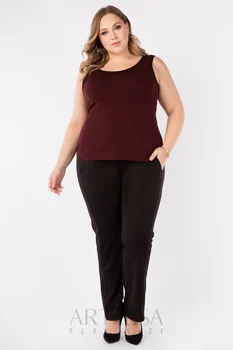 

Trousers for women artessa plus size, standard cut, without fastening, with pockets.