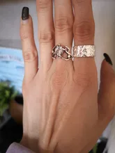 925 plata esterlina anillo abierto anillos para las mujeres INS nicho Irregular ola de arena superficie de fideos Original cumpleaños fiesta regalo