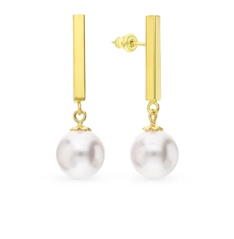 

Silver earrings with pearls sunlight sample 925