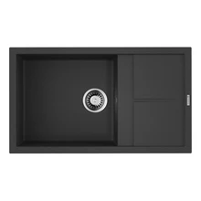 Мойка для кухни Omoikiri Sumi 86-BL Tetogranit(Черный)(Термостойкая, устойчива к царапинам, встраиваемая, перелив