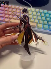 Genshin-Soporte de figura de acrílico con temática de Anime, para decoración de escritorio, señal de pie, llavero, regalos de navidad