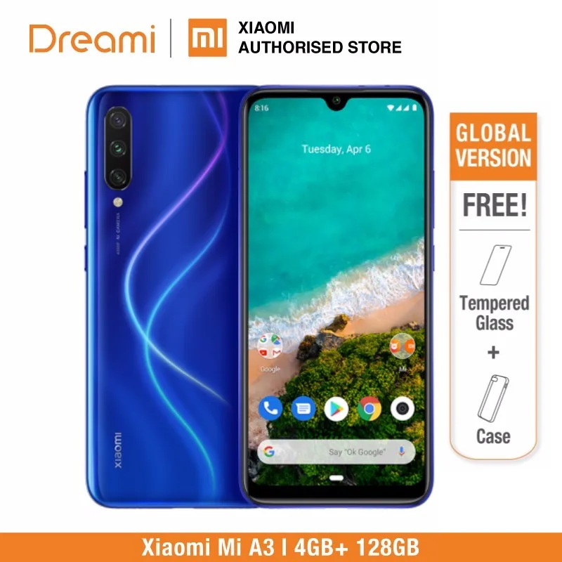 Глобальная версия Xiaomi Mi A3 128 ГБ rom 4 ГБ ram(абсолютно новая и герметичная) mi a3 128 ГБ последнее поступление