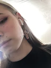 Cruz hueca-pendientes colgantes de Metal, joyería, Pendientes de gota geométricos, Harajuku, AXYD