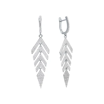 

Silver earrings with cubic zirconium sunlight sample 925