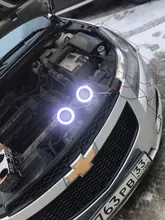 DRL Universal Car-Headlight-Lamp Fog-Lights Daytime Led Cob-Angel-Eyes 64mm 89mm 76mm
