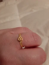 WANTME-Anillo de plata de primera ley con forma de sonrisa para mujer, sortija ajustable, cadena de eslabones de plata esterlina 925, estilo Hip Hop, Punk, 2021