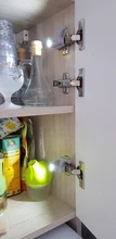 Include Battery LED Cabinet Hinge Night Light Sensor Light For Kitchen Living Room Bedroom