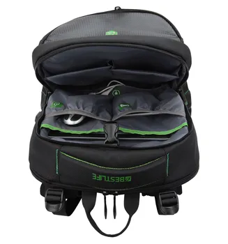 

GAMERS backpack for laptop 17 '+ USB BESTLIFE SNAKE EYES GREEN