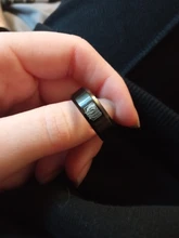 FairLadyHood-anillo de acero inoxidable con alas de la libertad para hombres y mujeres, anillos de dedo con diseño de ataque a Titan, de titanio negro, para aficionados al Anime