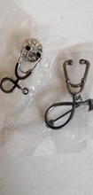 Stethoscope Brooch Medical-Jewelry Enamel-Pin Pins Collar Badge Denim-Jackets Doctor Nurse